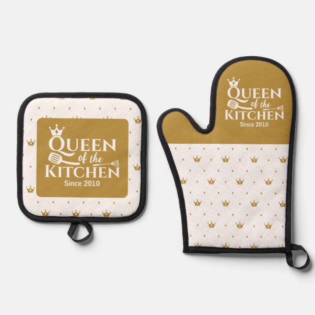 Oven Mitt and Pot Holders Oven Mitt & Pot Holder Set (Front)