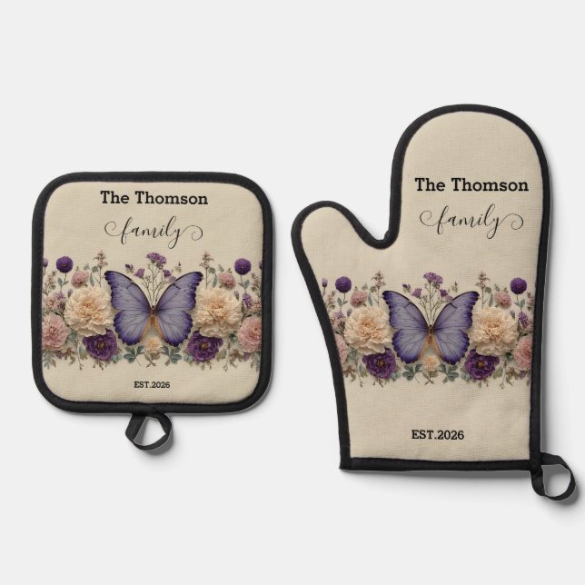 Oven Mitt and Pot Holders Oven Mitt & Pot Holder Set (Front)