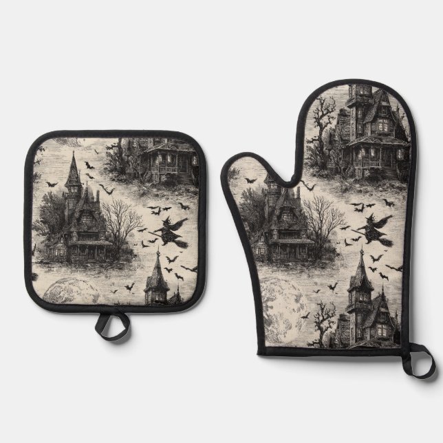 Oven Mitt and Pot Holders Oven Mitt & Pot Holder Set (Front)