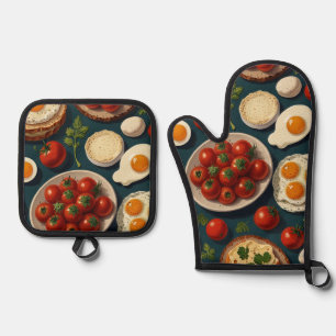 Oven Mitt and Pot Holders Oven Mitt & Pot Holder Set