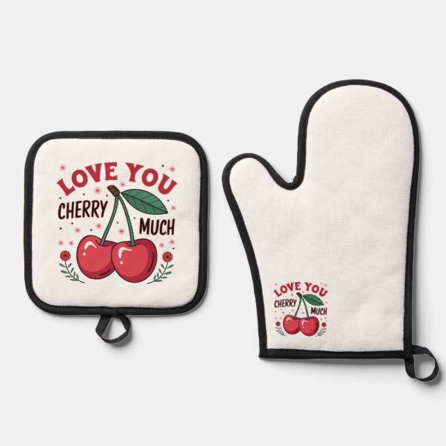 Oven Mitt and Pot Holders Oven Mitt & Pot Holder Set (Front)