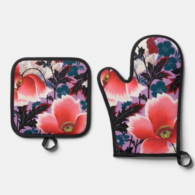 Oven Mitt and Pot Holders Oven Mitt & Pot Holder Set (Front)