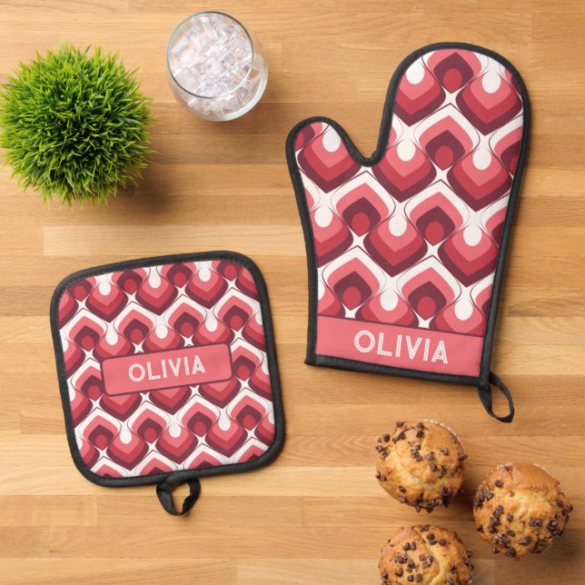 Oven Mitt and Pot Holders Oven Mitt & Pot Holder Set (Top Down)