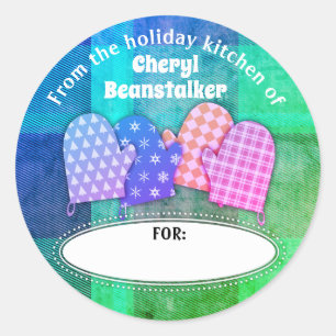 Oven mitts Christmas from the kitchen of sticker