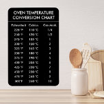 oven temperature conversion chart black and white magnet<br><div class="desc">Check out these cool oven temperature conversion charts for your kitchen or business. So younger forget how to convert celsius to farenheit.
A handy guide or perfect gift for a home baker or cook!</div>