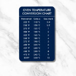 oven temperature conversion chart navy blue magnet<br><div class="desc">Check out these cool oven temperature conversion charts for your kitchen or business. So younger forget how to convert celsius to farenheit.
A handy guide or perfect gift for a home baker or cook!</div>