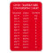 oven temperature conversion chart red