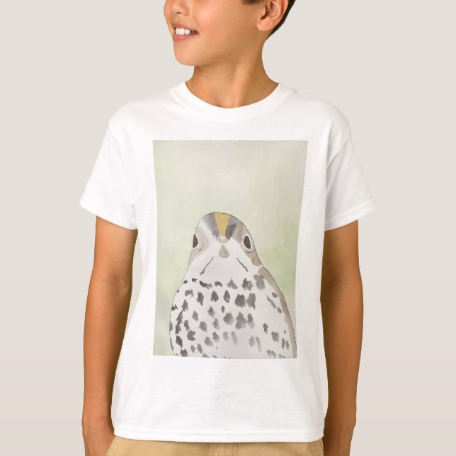 Ovenbird funny bird painting T-Shirt (Front)