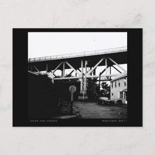 Over and Under Urban Industrial Landscape Postcard
