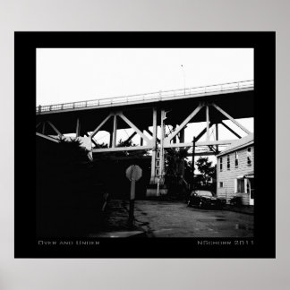 Over and Under Urban Industrial Landscape Poster