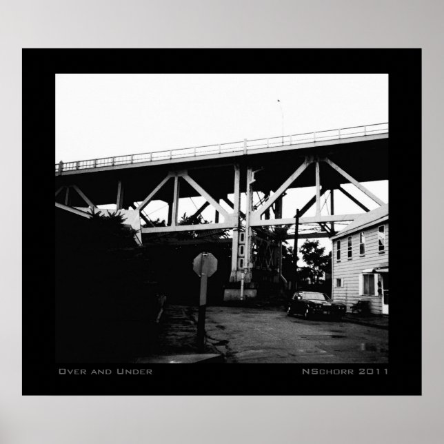 Over and Under Urban Industrial Landscape Poster (Front)