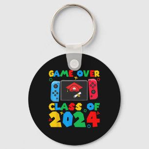 Over Cl Of 2024 Video Gamer Students Funny Graduat Key Ring