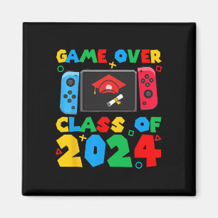 Over Cl Of 2024 Video Gamer Students Funny Graduat Magnet