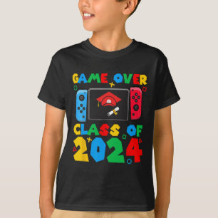 Over Cl Of 2024 Video Gamer Students Funny Graduat T-Shirt