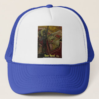 over here trucker hat