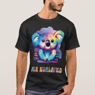 Over Koalafied Cute Vintage Colourful Koala T-Shirt