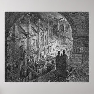 Over London - By Rail Poster