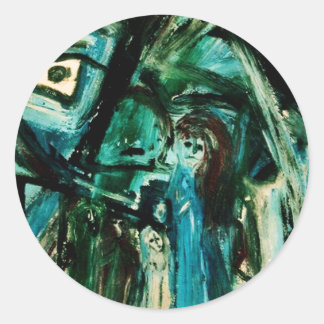OVER MY SHOULDER CLASSIC ROUND STICKER