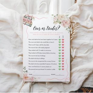 Over or Under Baby Shower Game