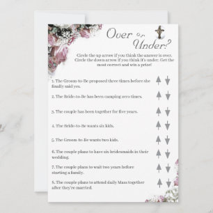 Over or Under Catholic Bridal Shower Game