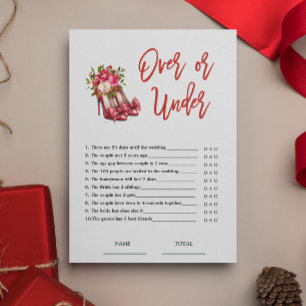Over or Under Christmas Bridal Game