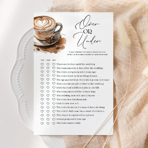Over or Under Coffee Bridal Shower Game