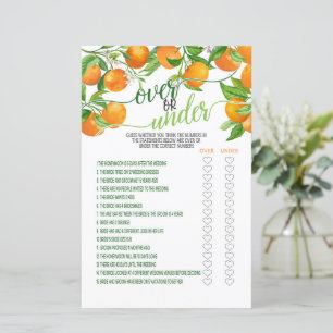 Over or Under Game - Orange