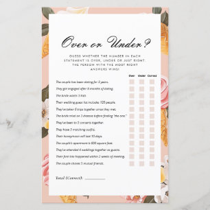 Over or Under Scooped Up Bridal Shower Game