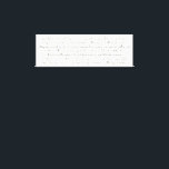 Over the bed custom song lyric poem quote canvas print<br><div class="desc">Add your favourite song lyric,  poem,  quote or special message to this beautiful stretched canvas wall art. Great size for above the bed or above the sofa / above the couch.</div>