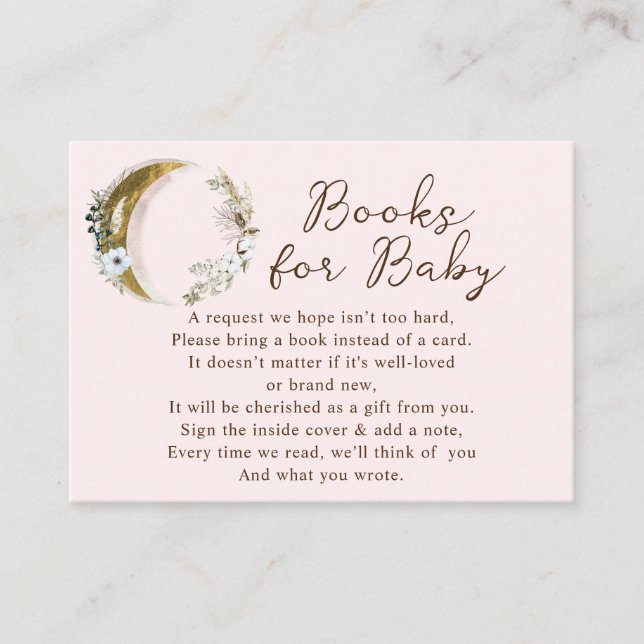 Over The Gold Moon Books for Baby Enclosure Card (Front)