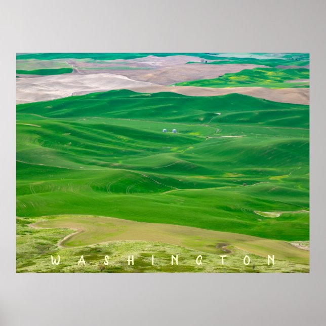 Over the Green Palouse from Steptoe Butte Poster (Front)