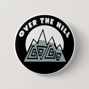 Over The Hill 50th Birthday Button