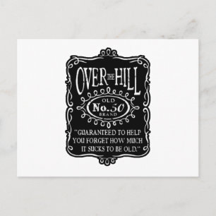 Over The Hill 50th Birthday Postcard
