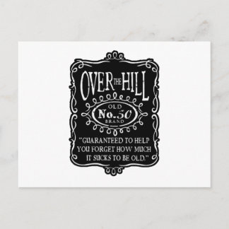 Over The Hill 50th Birthday Postcard