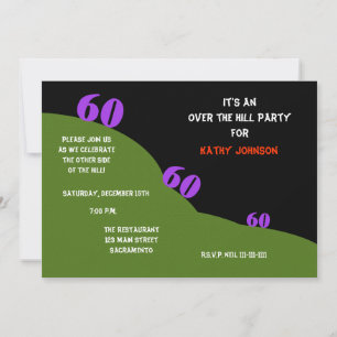 Over the Hill 60th Birthday Party Invites