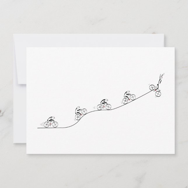 Over The Hill Bicyclist Birthday Invitation (Front)