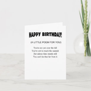 over the hill birthday card