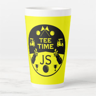 Over The Hill Birthday Golfer Latte Mug