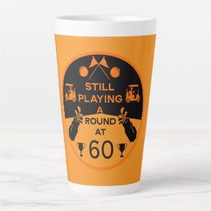 Over The Hill Birthday Golfer Latte Mug