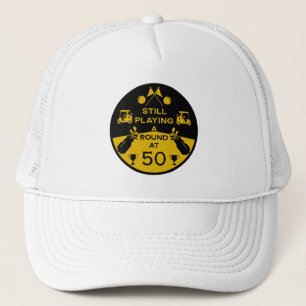 Over The Hill Birthday Golfer Trucker Hat