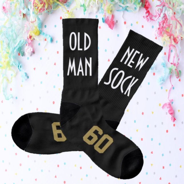 Over The Hill Birthday Party Favor Old Man New Socks (Creator Uploaded)