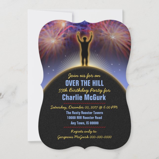 Over The Hill Birthday Party Invitation (Front)