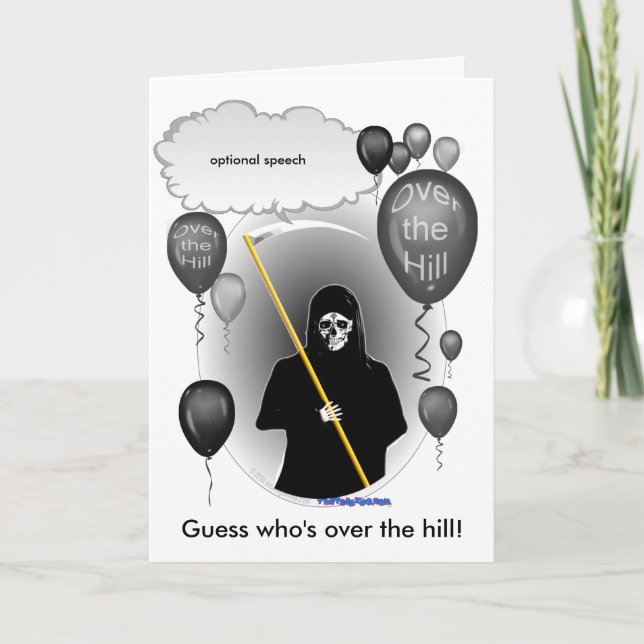Over the Hill Card Template (Front)