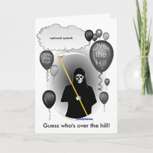 Over the Hill Card Template