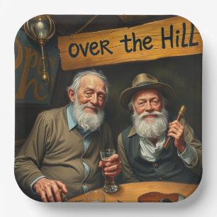 Over The Hill Club 2 Paper Plate