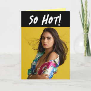 OVER THE HILL HOT GIRL FUNNY BIRTHDAY CARD