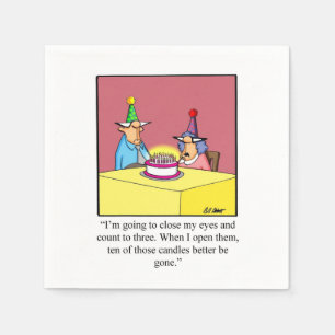 Over The Hill Humour Birthday Napkins