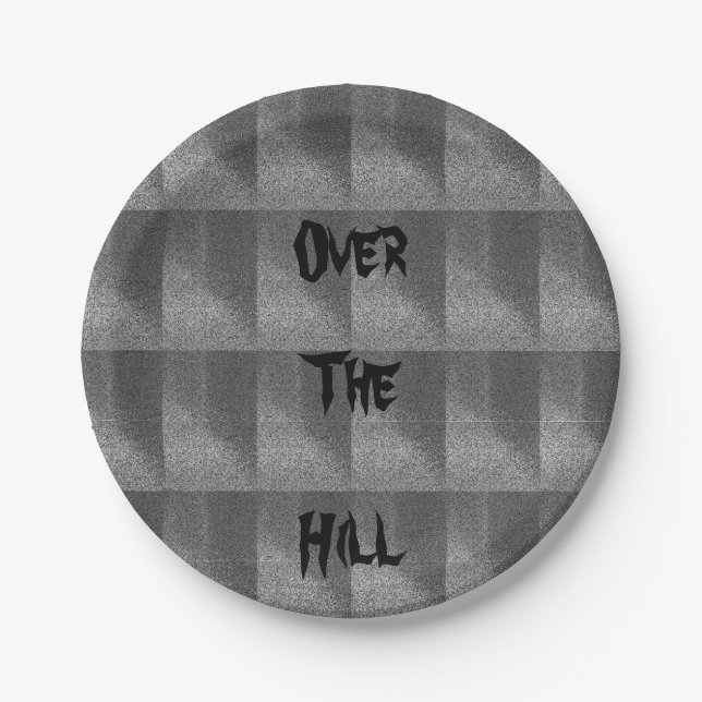 Over the Hill Paper Plate (Front)