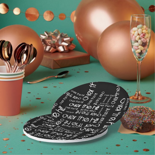 Over the Hill Paper Plate (Multi)