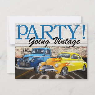 Over the Hill - Vintage Cars- SRF Invitation